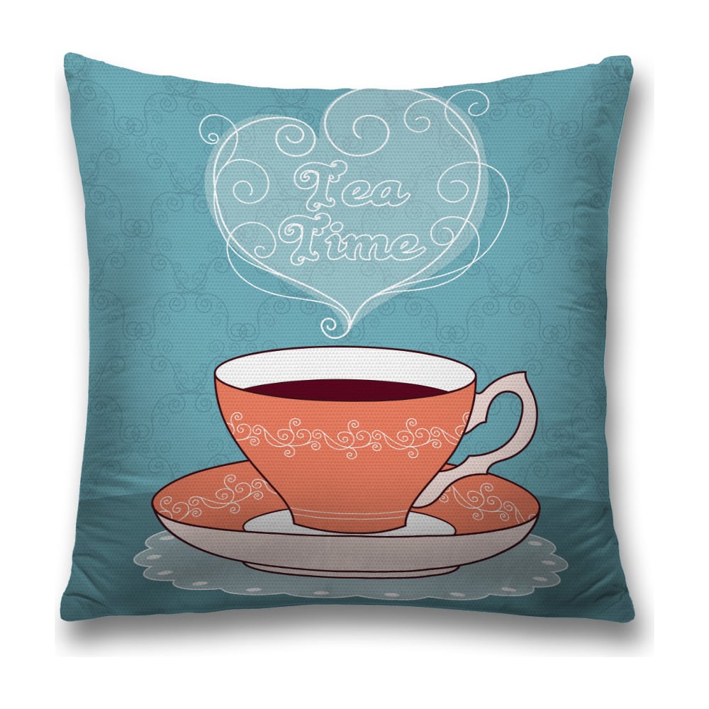 Изображение товара Декоративная наволочка JoyArty 45х45 см из полиэстера с молнией голубой желтый бордовый