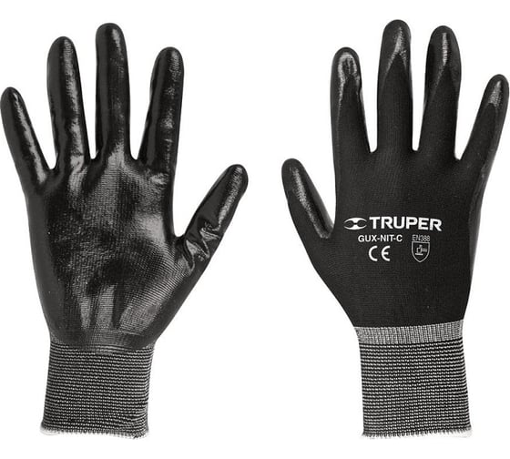 Изображение товара Перчатки механика из эластичного нейлона Truper GUX-NIT-M 13294
