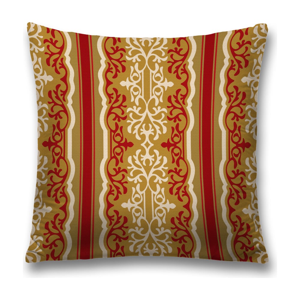 Изображение товара Декоративная наволочка JoyArty 45х45 см полиэстер темно-серый красный белый