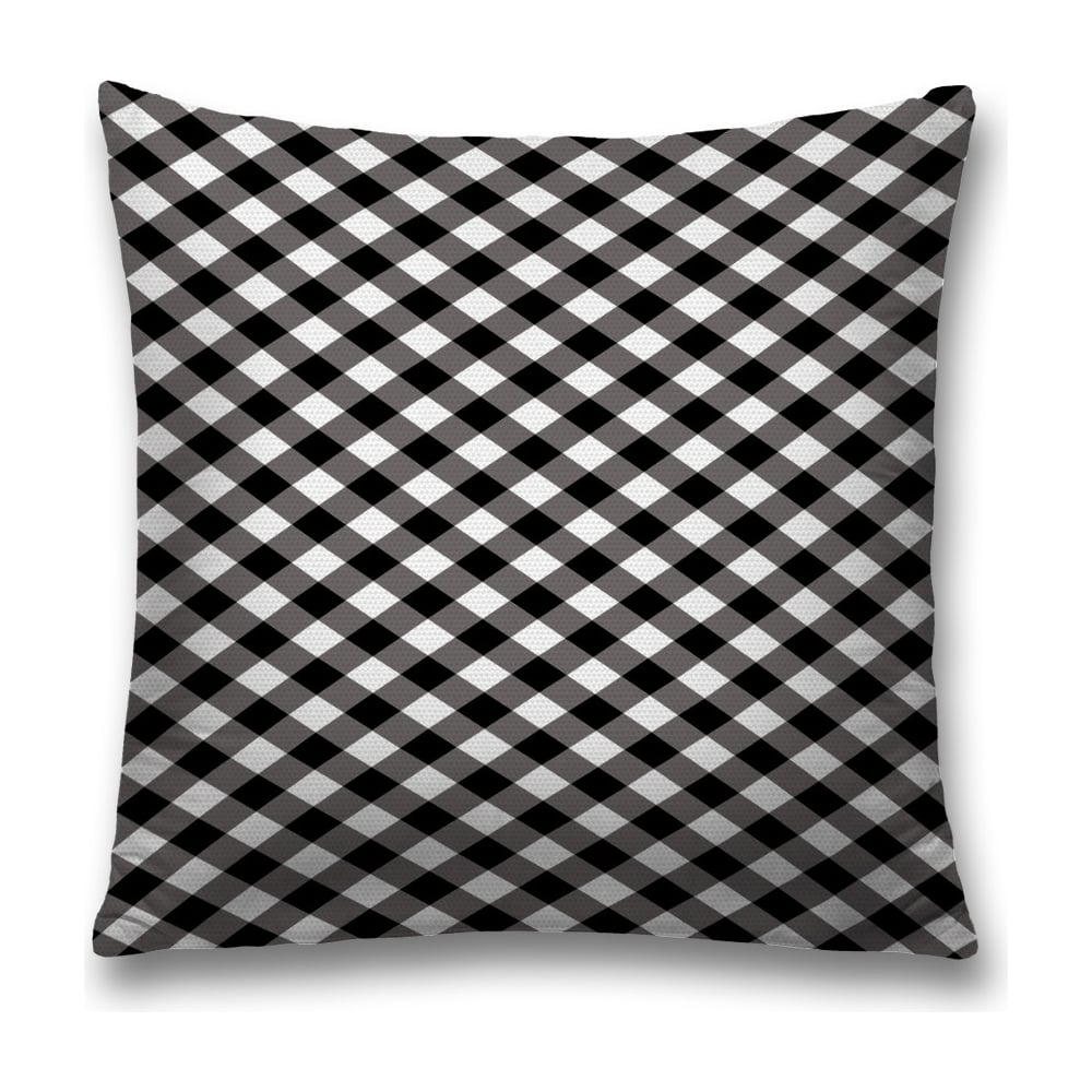 Изображение товара Декоративная наволочка JoyArty 45x45 см полиэстер молния черный белый