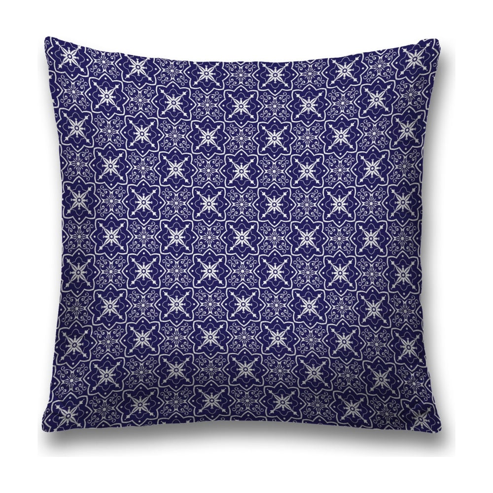 Изображение товара Декоративная наволочка JoyArty 45х45 см фиолетовая кремовая белая с молнией