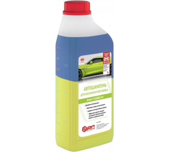 Изображение товара Автошампунь Агент Е middle bro для бесконтактной мойки двухкомпонентный 1л АиС 7011801