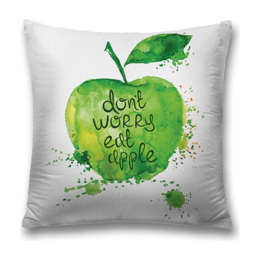 Изображение товара Декоративная наволочка JoyArty 45x45 см, салатовая, харки, зеленая, молния