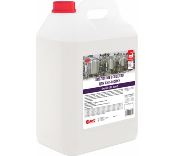 Изображение товара Высококонцентрированное кислотное средство для СИП-мойки АиС Биосоп Acid 1 6кг 9040324