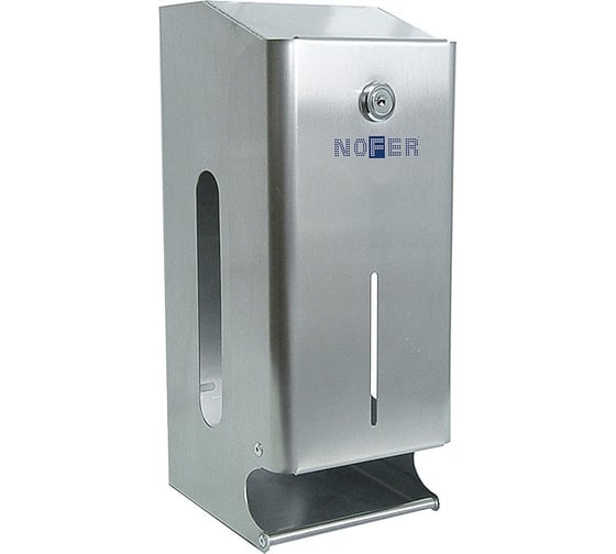 Изображение товара Диспенсер для туалетной бумаги Nofer для 2 рулонов 05101.S
