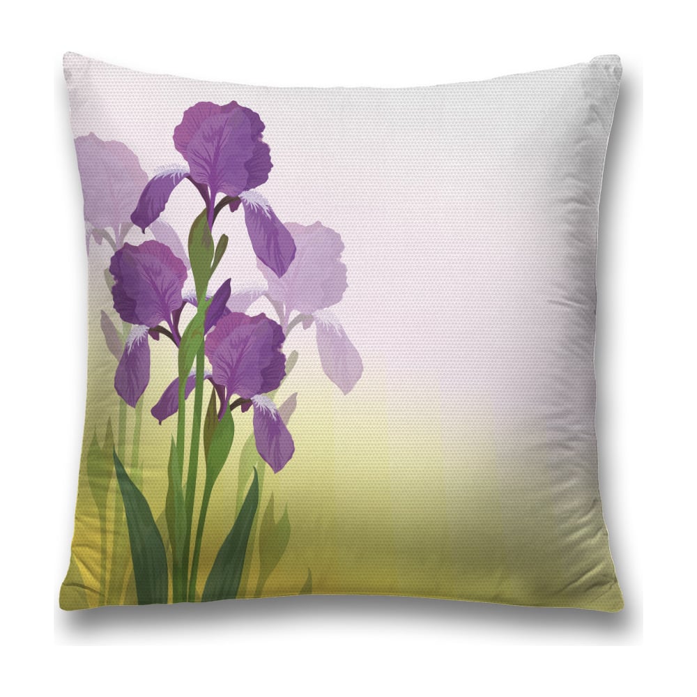 Изображение товара Декоративная наволочка JoyArty SL_62753 45х45 см полиэстер цвета фиолетовый зеленый горчичный