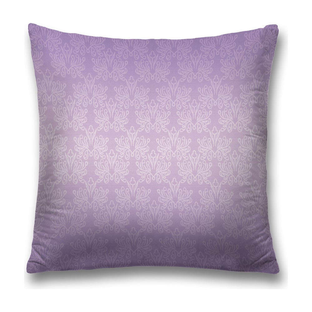 Изображение товара Декоративная наволочка JoyArty 45х45 полиэстер с молнией фиолетовая светло-серая белая