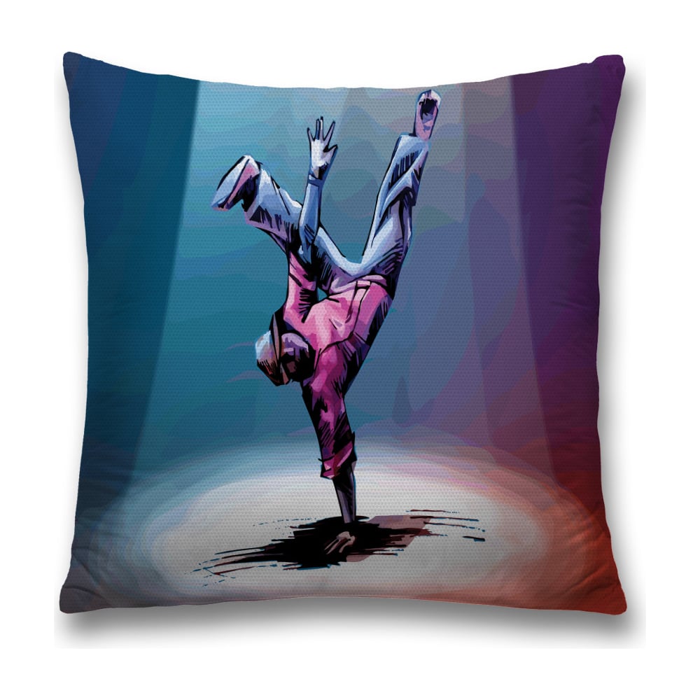 Изображение товара Декоративная наволочка JoyArty 45х45 см, полиэстер, голубой, фиолетовый, розовый