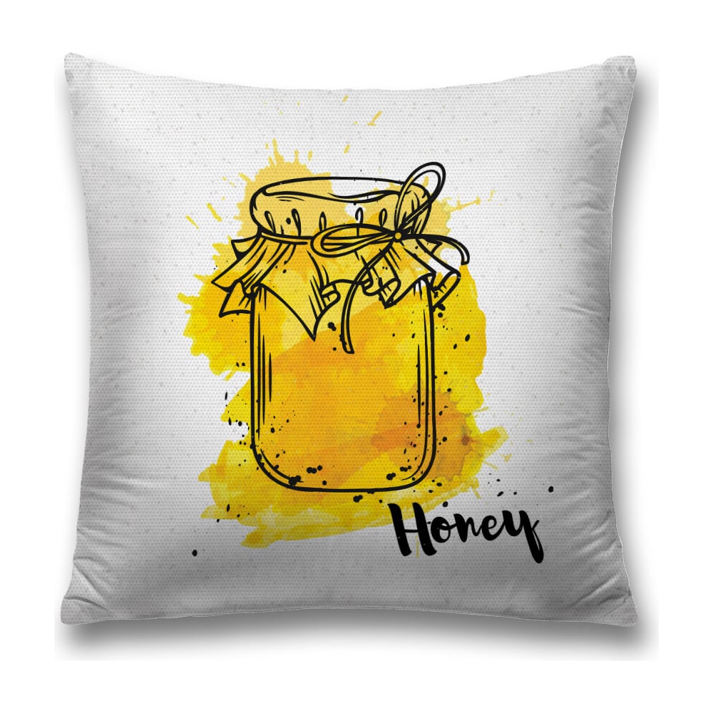 Изображение товара Декоративная наволочка JoyArty 45х45 см серый горчичный светло-серый полиэстер