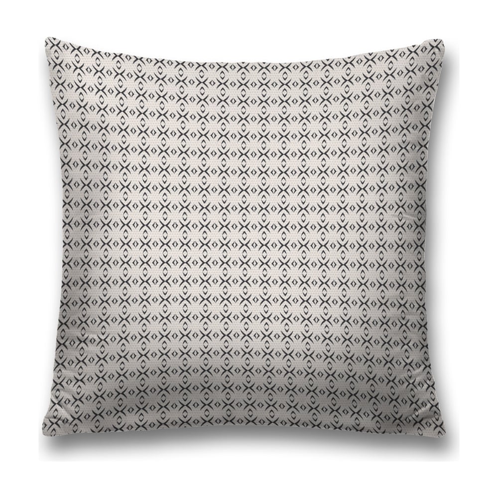 Изображение товара Декоративная наволочка JoyArty 45х45 см, серый и белый полиэстер, молния
