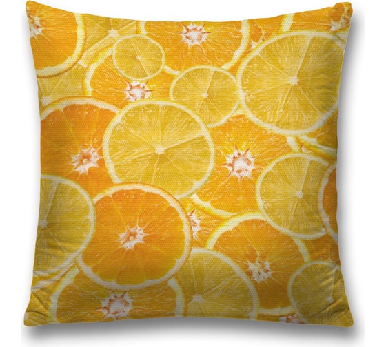 Изображение товара Декоративная наволочка JoyArty Цитрусы на молнии, 45x45 см  sl_378803