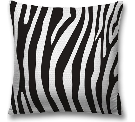 Изображение товара Декоративная наволочка JoyArty Расцветка зебры на молнии, 45x45 см  sl_378797
