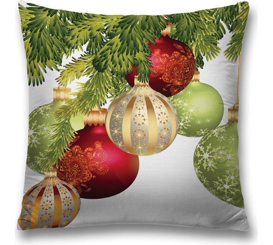 Изображение товара Декоративная наволочка JoyArty Новогодний блеск на молнии, 45x45 см  sl_378491