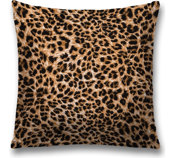 Изображение товара Декоративная наволочка JoyArty Расцветка леопарда на молнии, 45x45 см  sl_209440