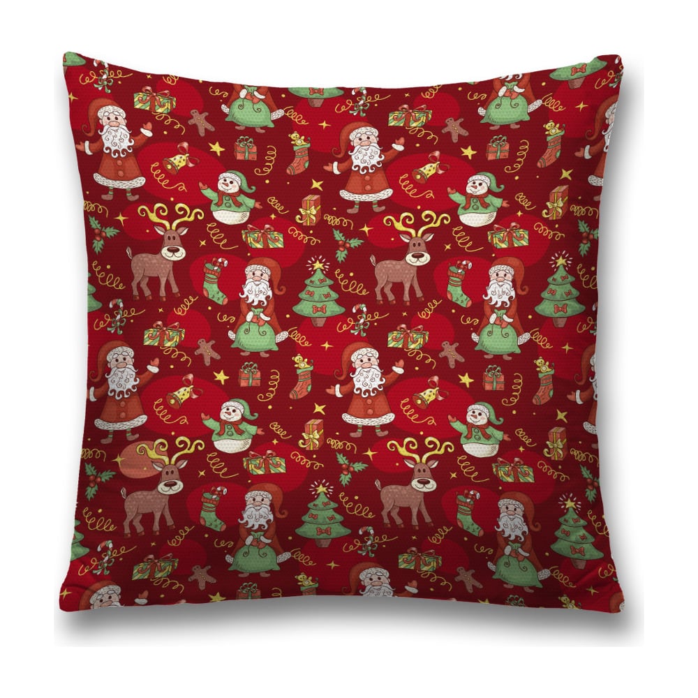Изображение товара Декоративная наволочка JoyArty Дедушка Мороз на молнии 45x45 см праздничная