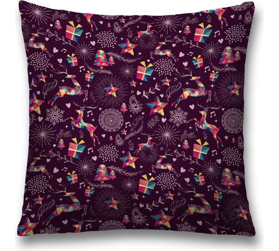 Изображение товара Декоративная наволочка JoyArty Новогодний олень на молнии, 45x45 см  sl_378418