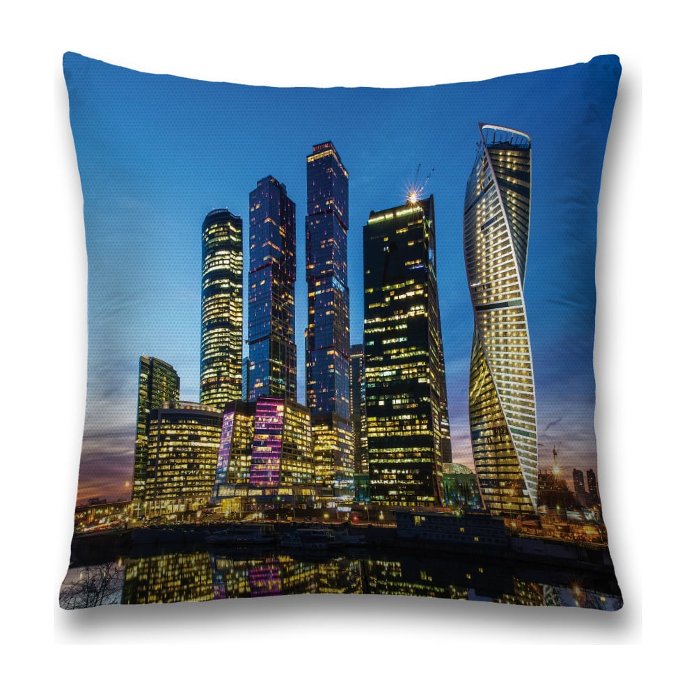 Изображение товара Декоративная наволочка JoyArty с небоскребами 45x45 см