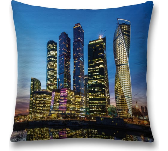 Изображение товара Декоративная наволочка JoyArty Городские небоскребы на молнии, 45x45 см sl_378822
