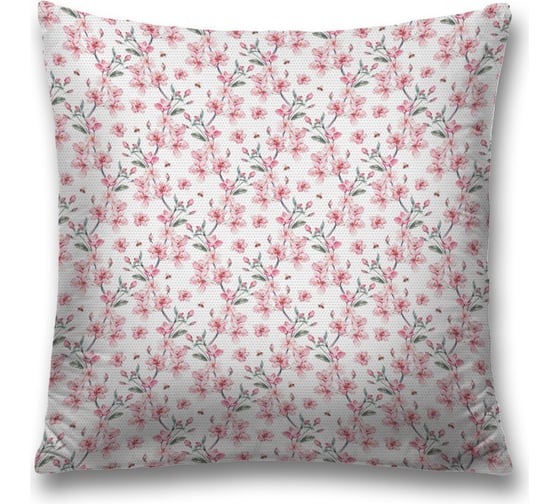 Изображение товара Декоративная наволочка JoyArty Розовые цветы на молнии, 45x45 см  sl_378464