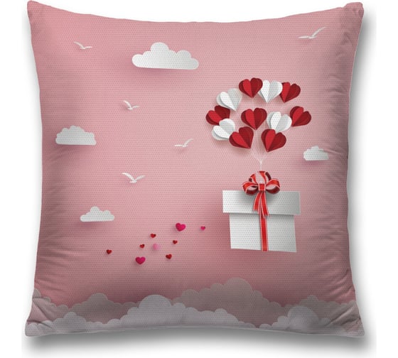 Изображение товара Декоративная наволочка JoyArty Воздушный подарок чехол на молнии, 45x45 см sl_422718