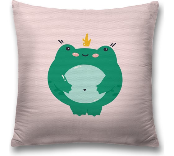 Изображение товара Декоративная наволочка JoyArty Довольный лягушонок чехол на молнии, 45x45 см sl_422700