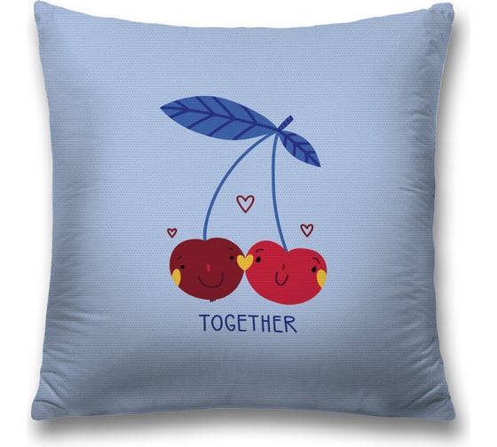 Изображение товара Декоративная наволочка JoyArty Вишинки вместе чехол на молнии, 45x45 см sl_422698