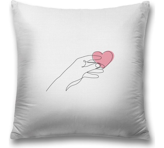 Изображение товара Декоративная наволочка JoyArty Сердце в руках чехол на молнии, 45x45 см sl_422677