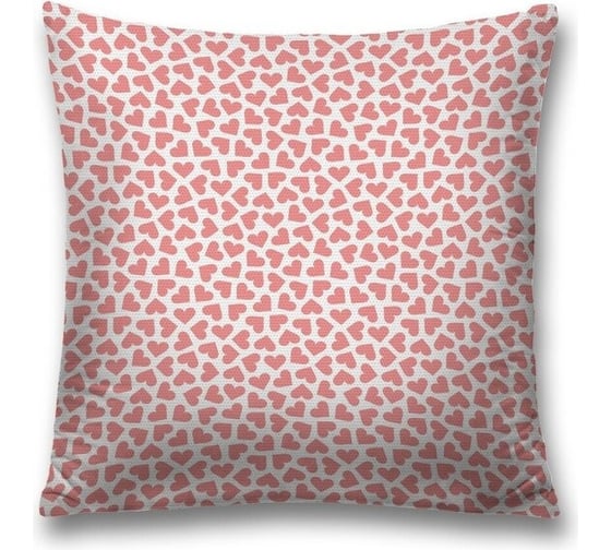 Изображение товара Наволочка декоративная "Pink heart" чехол на молнии, 45x45 см JOYARTY sl_422650