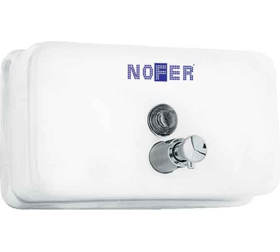 Изображение товара Диспенсер для мыла Nofer белый 1200 мл горизонтальный 03002.W
