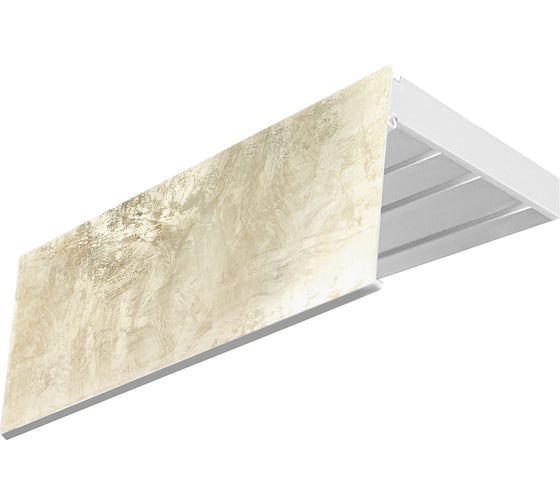 Изображение товара Карниз Эскар эконом+ в сборе 3-х рядный, бархан, 7 см, 3,0 м, 134430300