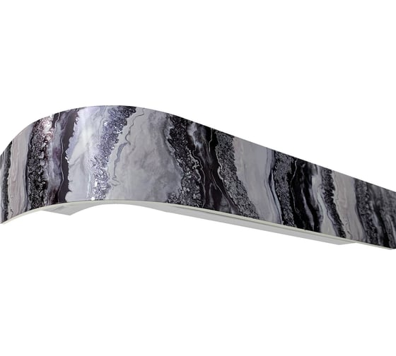 Изображение товара Карниз Эскар классика в сборе 2-х рядный, шарм черное серебро, 7 см, 2,0 м, 141440200