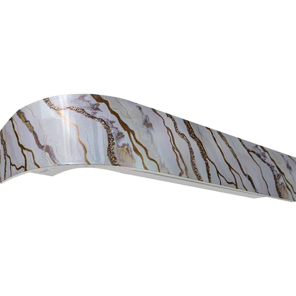 Изображение товара Карниз Эскар классика двухрядный белое золото 3м для римских штор натяжных потолков