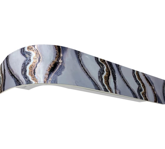 Изображение товара Карниз Эскар классика в сборе 2-х рядный, шарм голубое серебро, 7 см, 1,8 м, 142440180