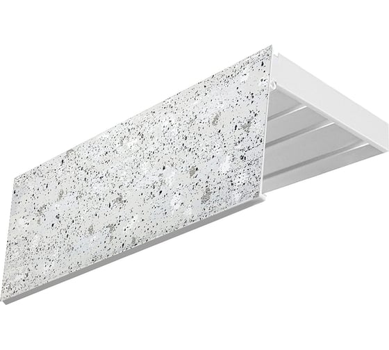 Изображение товара Карниз Эскар эконом+ в сборе 3-х рядный, бетон кайре, 7 см, 3,5 м, 144430350