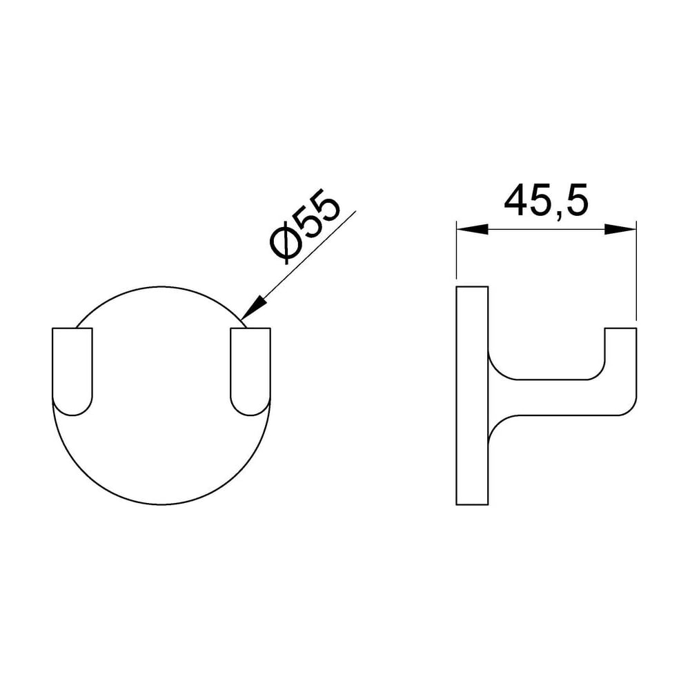 Изображение товара Двойной крючок для ванной Nofer Hotel 16419.B