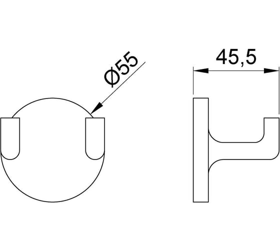 Изображение товара Двойной крючок для ванной Nofer Hotel 16419.B