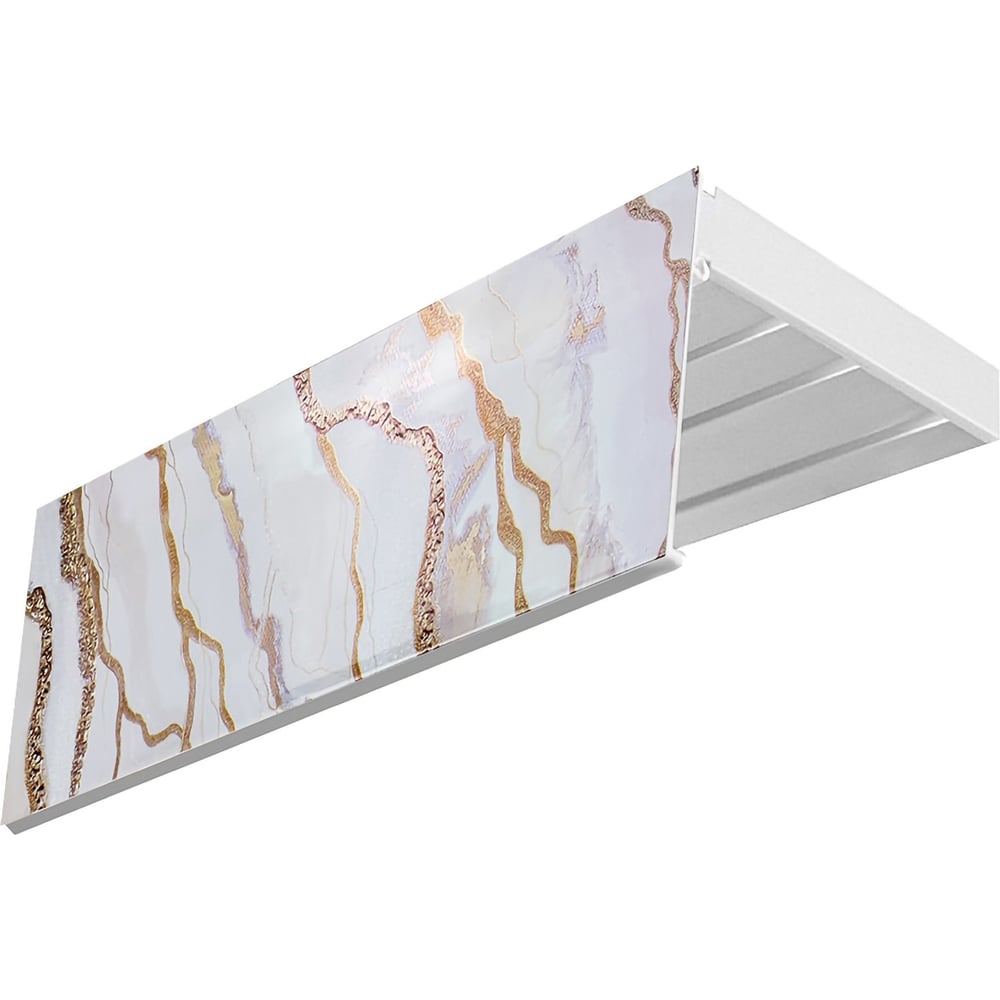 Изображение товара Карниз Эскар эконом+ в сборе 3-х рядный белый 3,5м потолочный стиль классический