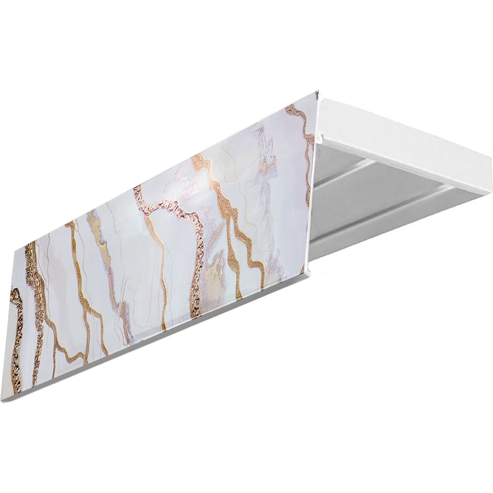 Изображение товара Карниз Эскар эконом+ 2-х рядный белое золото 2.4 м