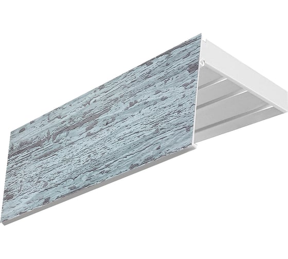 Изображение товара Карниз Эскар эконом+ в сборе 3-х рядный, голубое дерево, 7 см, 1,8 м, 131430180