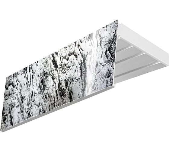 Изображение товара Карниз Эскар эконом+ в сборе 3-х рядный, гриджио, 7 см, 2,6 м, 135430260