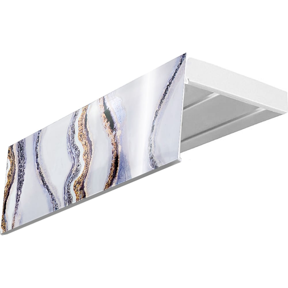 Изображение товара Карниз Эскар эконом+ 2-х рядный шарм голубое серебро 2.2м