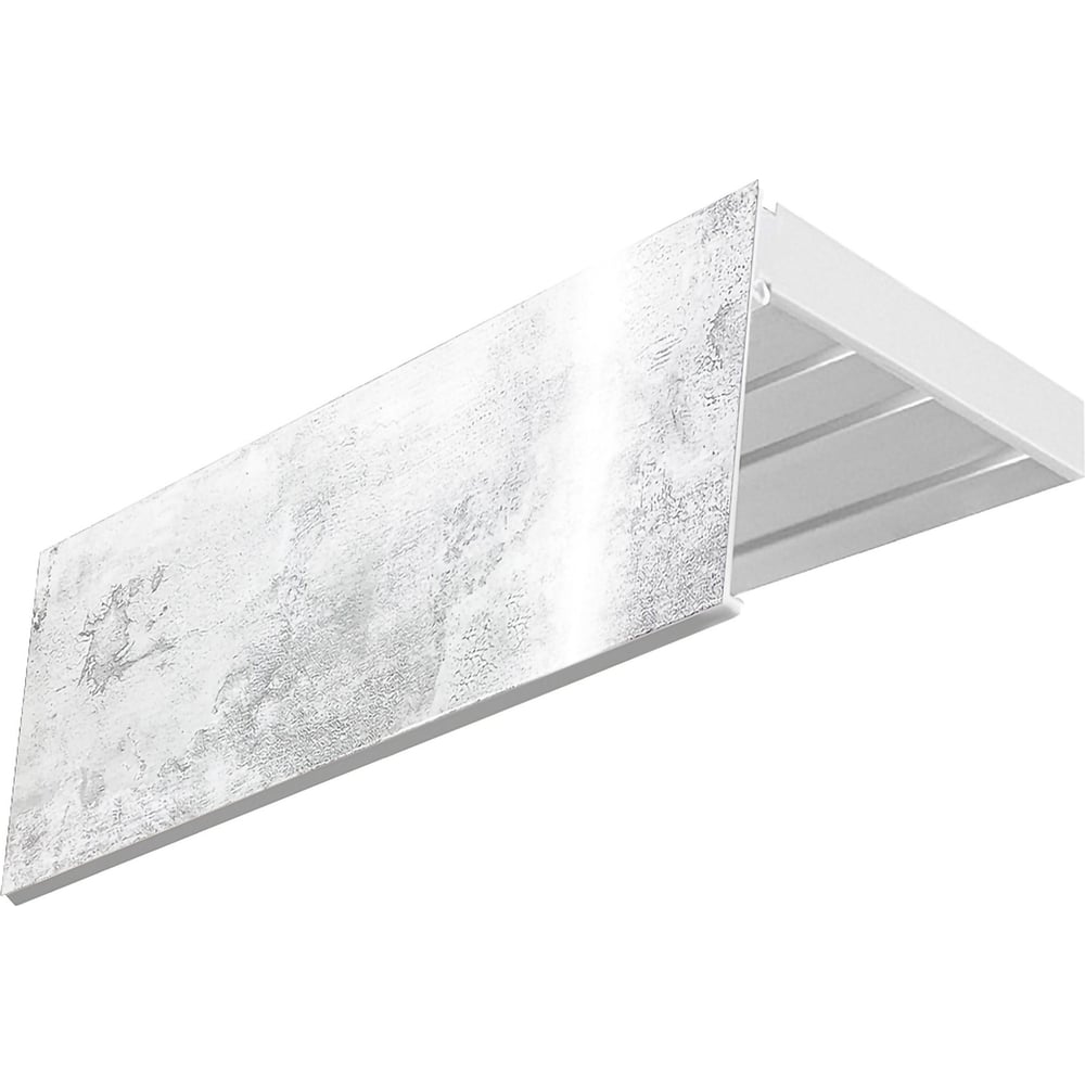 Изображение товара Карниз Эскар эконом+ в сборе 3-х рядный туман 2,6 м белый