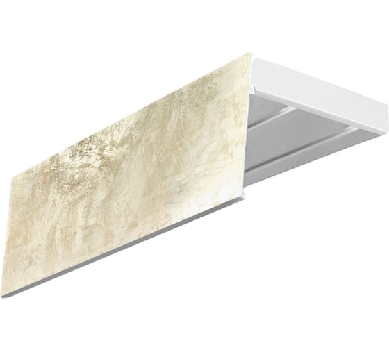 Изображение товара Карниз Эскар эконом+ в сборе 2-х рядный, бархан, 7 см, 2,4 м, 134420240