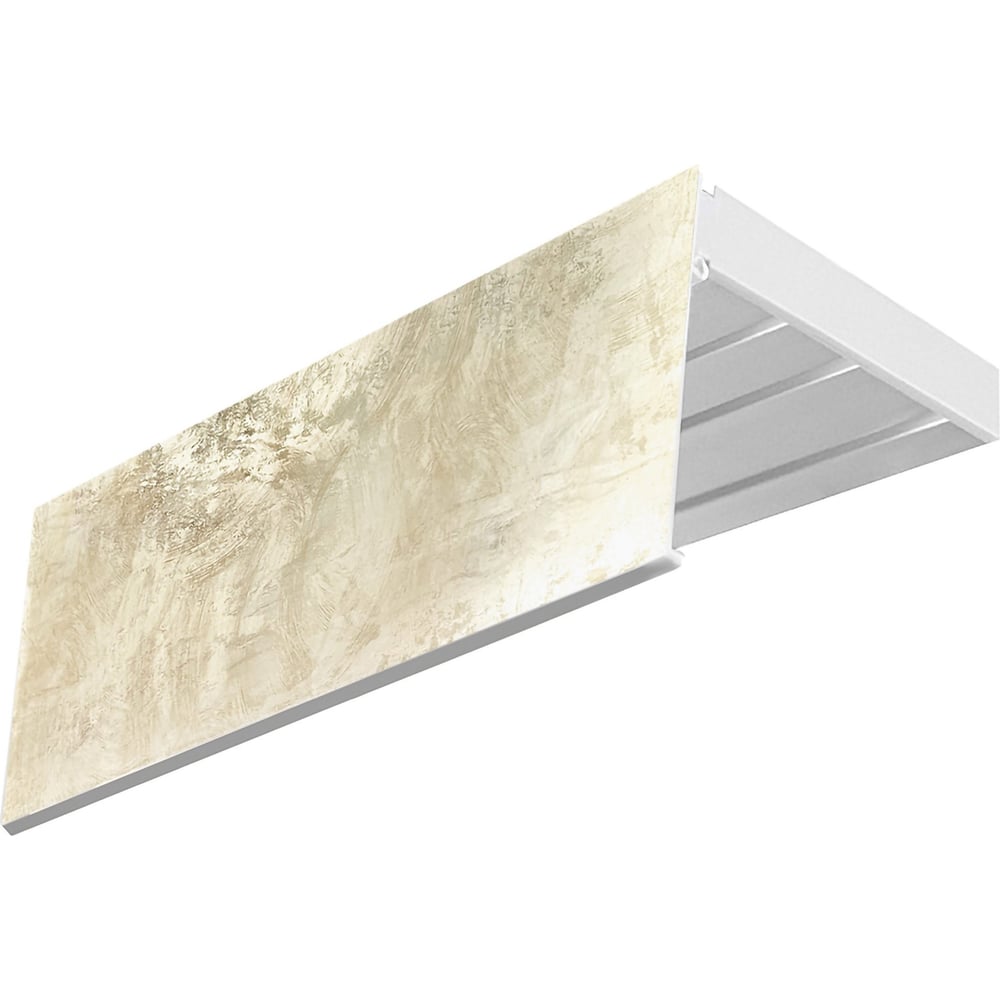 Изображение товара Карниз Эскар эконом+ 3-х рядный потолочный ПВХ белый 7 см 2,8 м