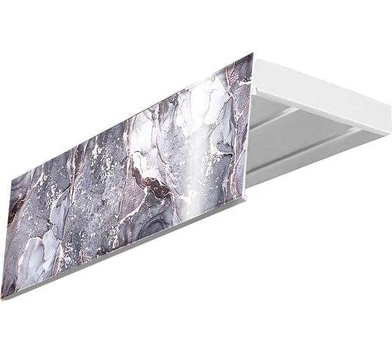 Изображение товара Карниз Эскар эконом+ в сборе 2-х рядный, фьюжн, 7 см, 2,2 м, 132420220