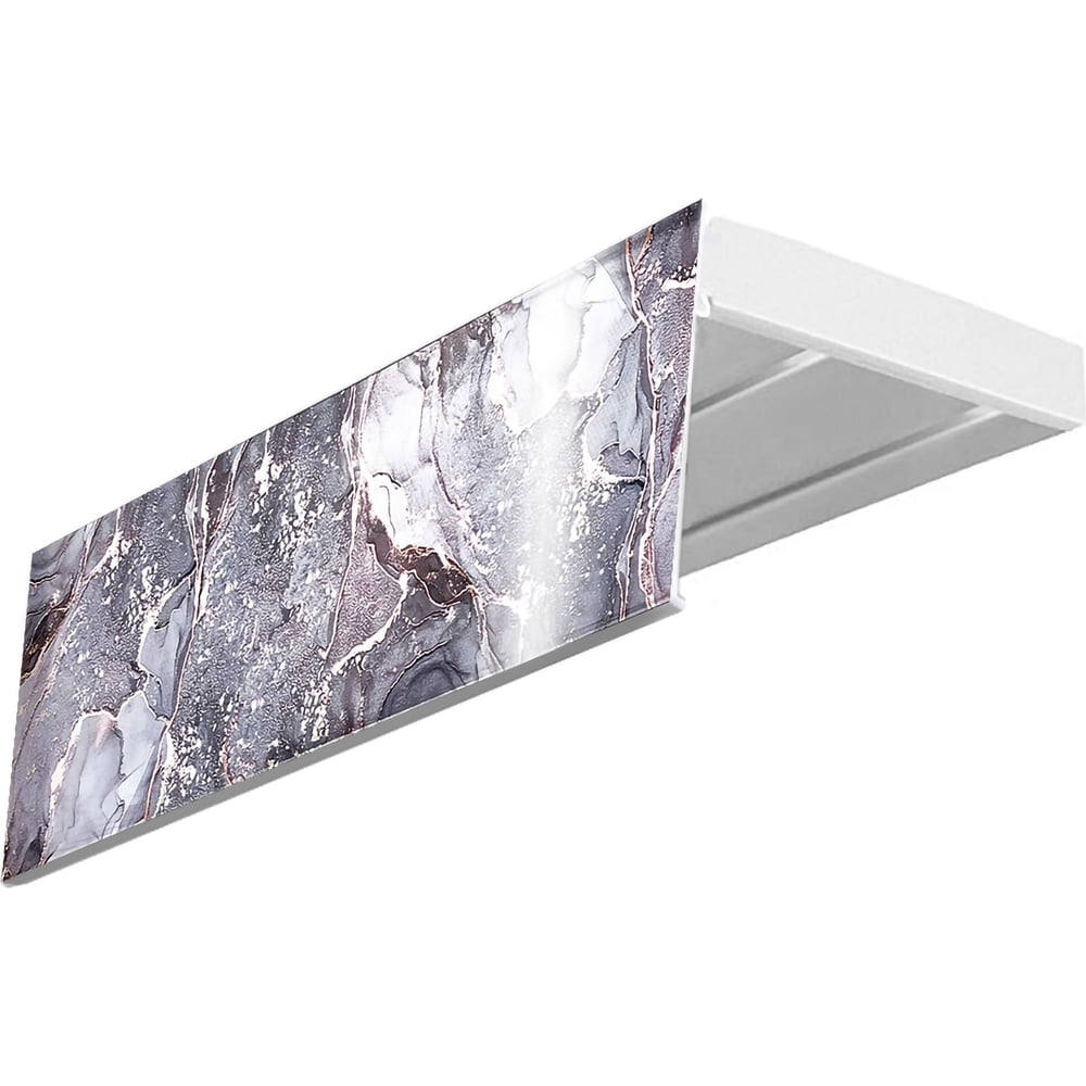 Изображение товара Карниз Эскар эконом+ двухрядный 2,4 м белый для натяжных потолков