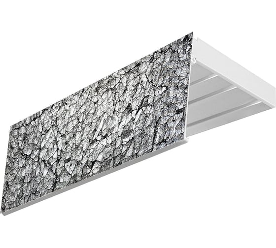 Изображение товара Карниз Эскар эконом+ в сборе 3-х рядный, гранит, 7 см, 1,6 м, 137430160