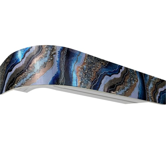 Изображение товара Карниз Эскар классика в сборе 3-х рядный, шарм синее золото, 7 см, 2,4 м, 139450240