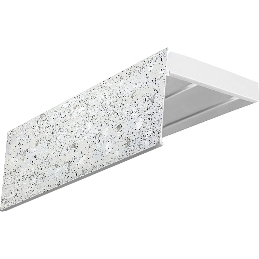 Изображение товара Карниз Эскар эконом+ 2-х рядный, бетон кайре, 7 см, 1,6 м, белый