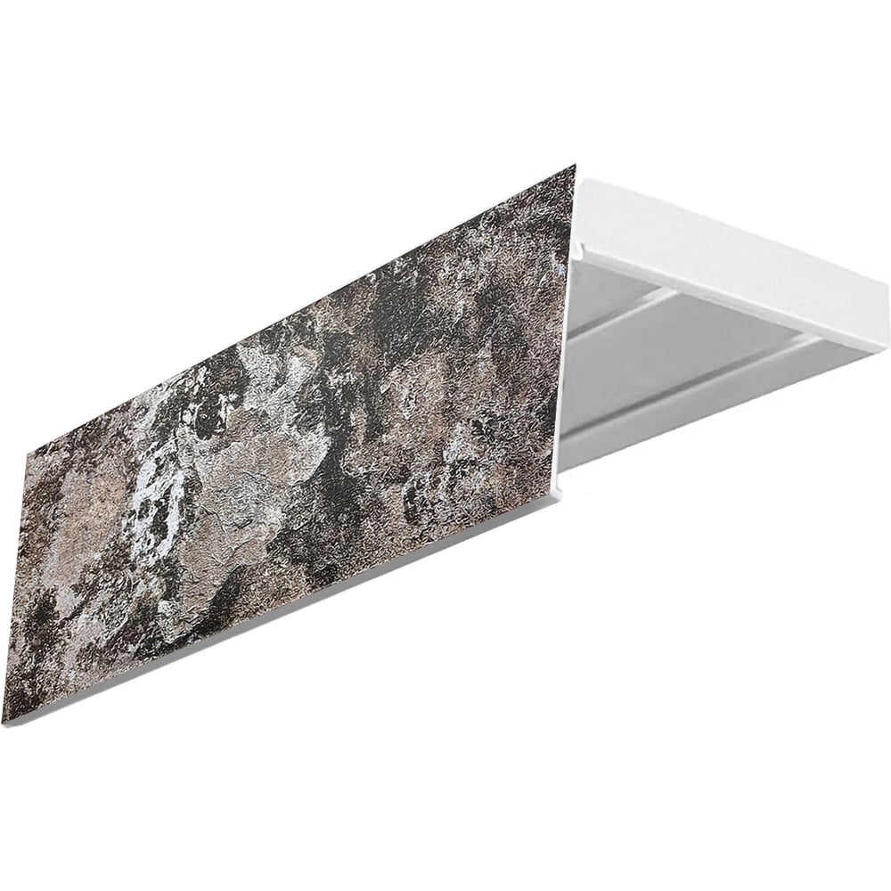 Изображение товара Карниз Эскар эконом+ двухрядный 1,8 м белый классика для тяжелых штор